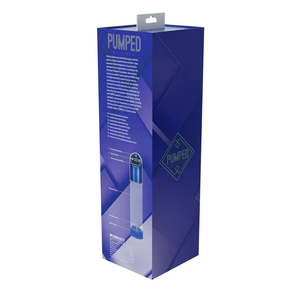 Affordable quality PUMPED Automatic Waterproof Pump - Metal  - /Clear USB Rechargeable Automatic Penis Pump  from Shots Toys by Discreet Intimate Essentials with Discreet Delivery 
