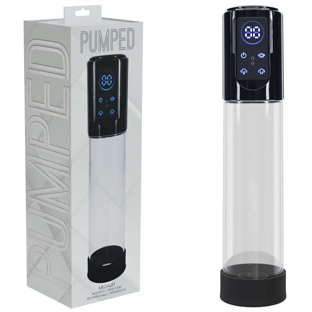 PUMPED MegaLift Automatic Penis Pump -  - /Clear USB Rechargeable Auto Penis Pump Shots Toys Discreet Intimate Essentials.