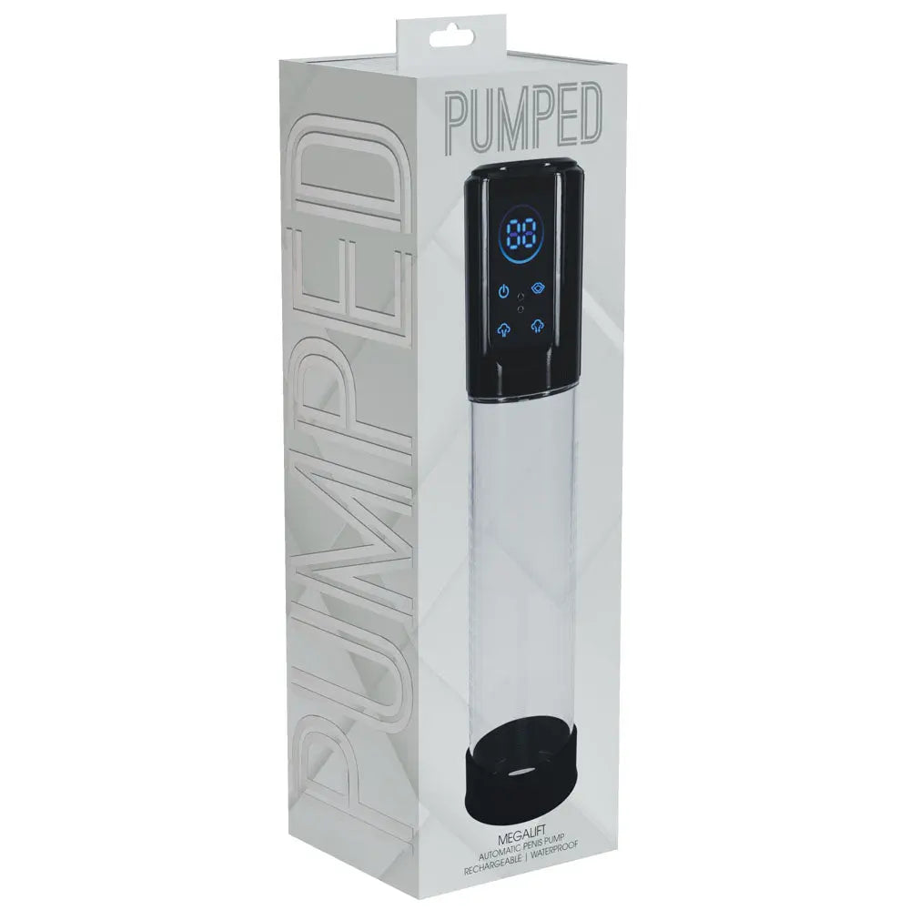 PUMPED MegaLift Automatic Penis Pump -  - /Clear USB Rechargeable Auto Penis Pump Shots Toys Discreet Intimate Essentials.