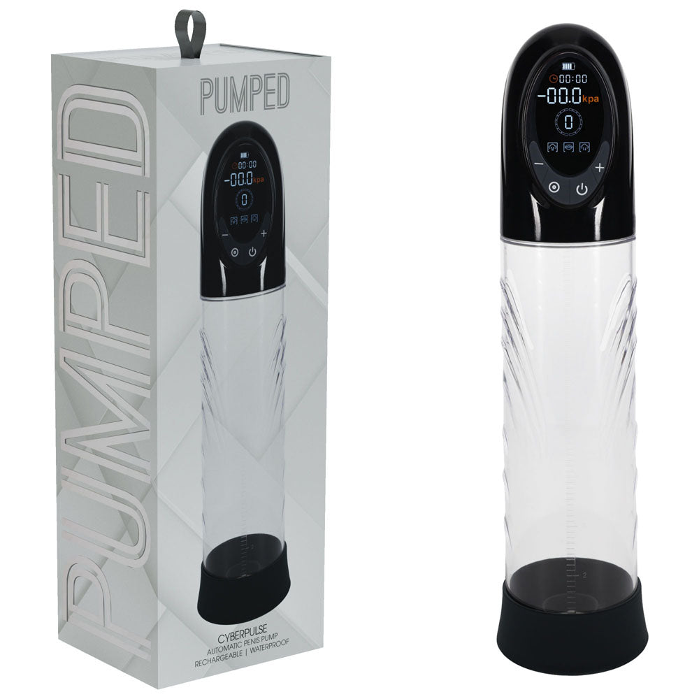 PUMPED CyberPulse Automatic Penis Pump -  - /Clear USB Rechargeable Auto Penis Pump with digital display and ergonomic design.