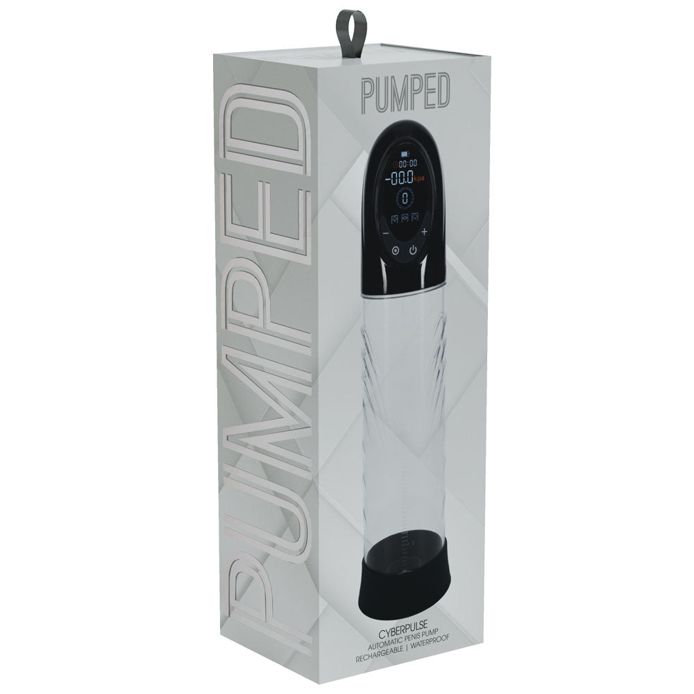 PUMPED CyberPulse Automatic Penis Pump -  - /Clear USB Rechargeable Auto Penis Pump packaging design.