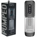 PUMPED Vortex - Gunmetal - Gunmetal Grey/Clear USB Rechargeable Sucking Rotating and Thrusting Auto Masturbator