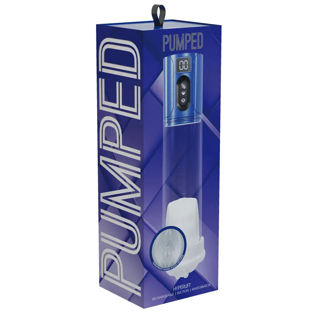 Affordable quality PUMPED HyperLift -  - Metallic /Clear USB Rechargeable Auto Pump  from Shots Toys by Discreet Intimate Essentials with Discreet Delivery 