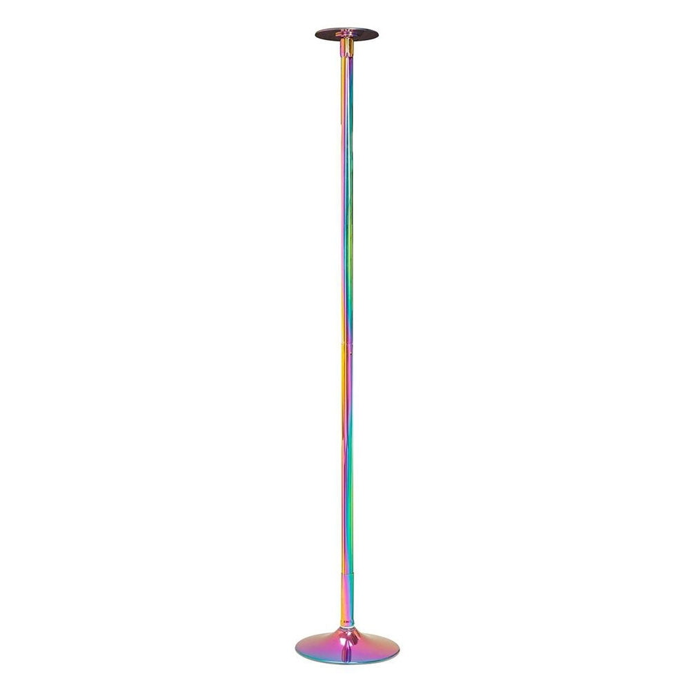 Power Pole Pro - Rainbow - Rainbow Chrome Dance Pole Kit for private workouts and fun dance parties.