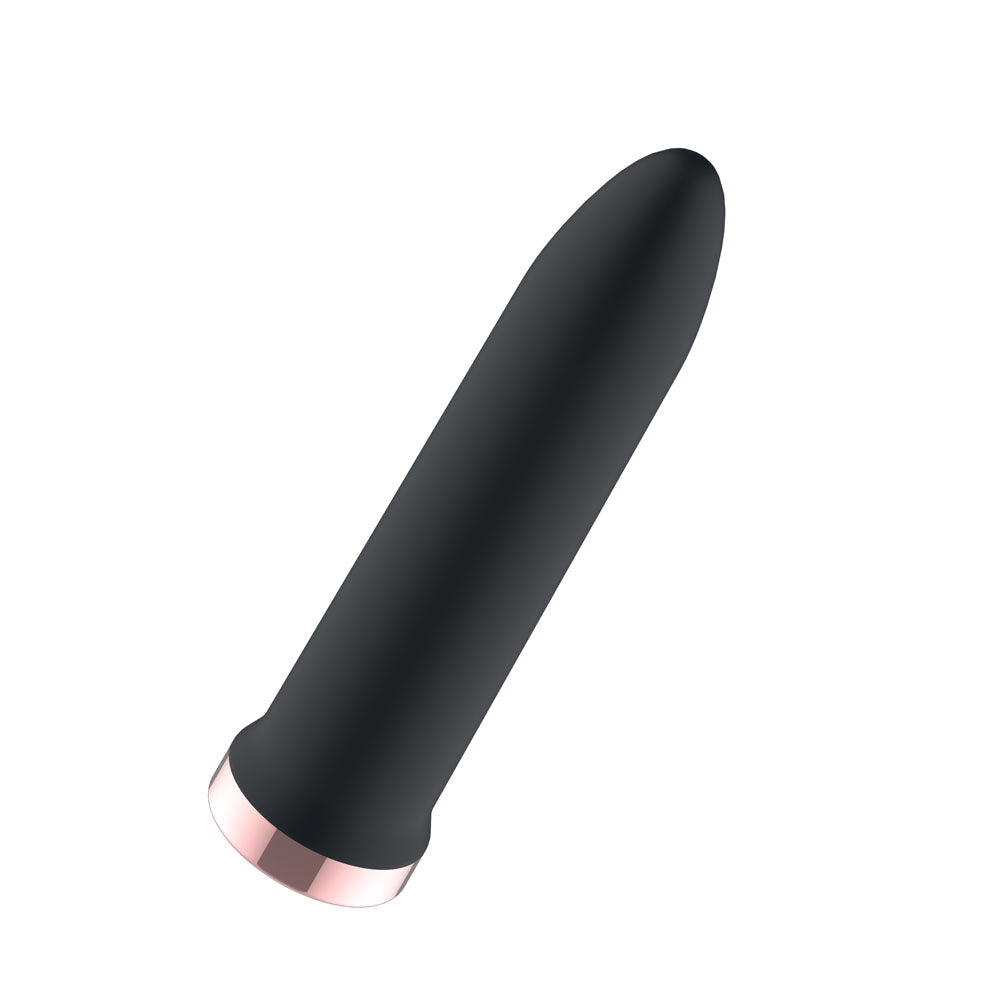 Passion Play Rechargeable Vibrating Bullet -  -  9.8 cm USB Rechargeable Bullet in sleek black design.