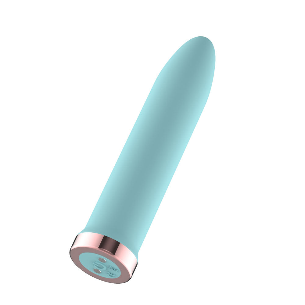 Passion Play Rechargeable Vibrating Bullet -  -  9.8 cm USB Rechargeable Bullet in fun blue color for intimate essentials.