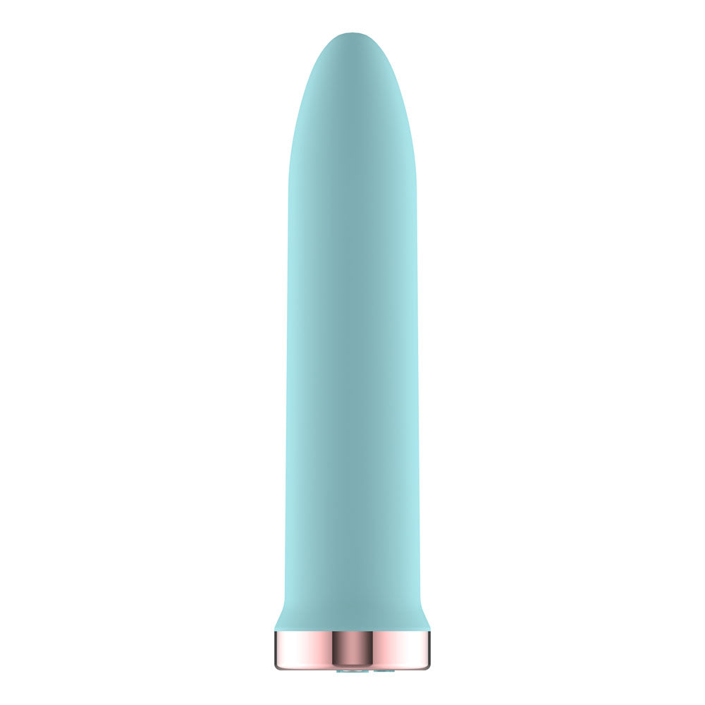 Passion Play Rechargeable Vibrating Bullet -  -  9.8 cm USB Rechargeable Bullet in fun blue color