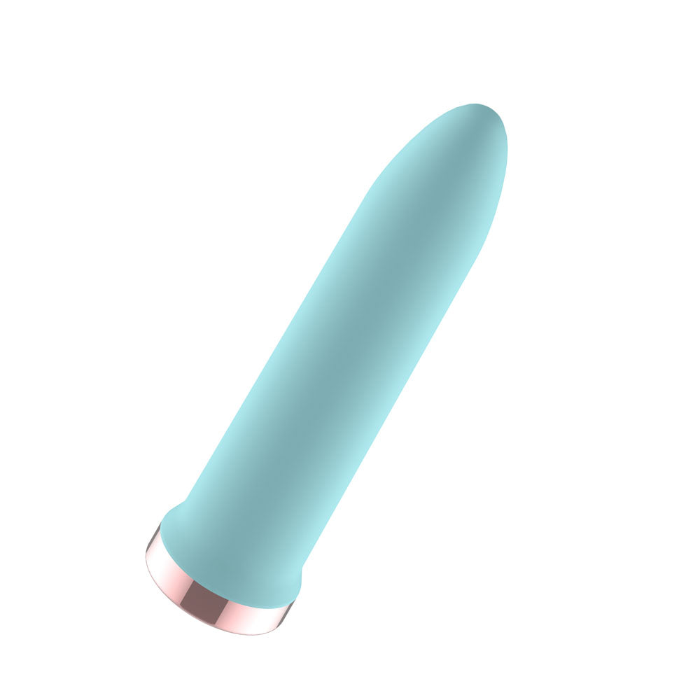 Passion Play Rechargeable Vibrating Bullet -  -  9.8 cm USB Rechargeable Bullet in fun blue color.