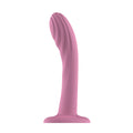 Passion Play Liquid Silicone Textured Dildo -  -  18 cm Dildo in a sweet, flirty pink finish with textured tip.