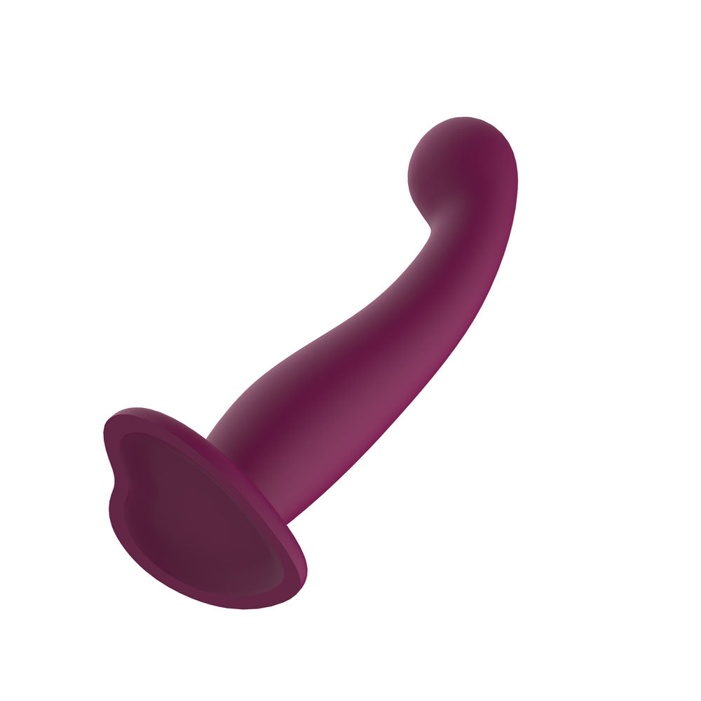 Passion Play Liquid Silicone Dildo -  -  18 cm Dildo in dreamy purple with a curved shape and flared base.