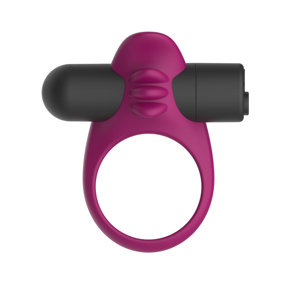 Passion Play Silicone Vibrating Cockring - USB rechargeable vibrating cockring for added sensation during partnered play.