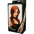 PLEASURE WIGS Jessie -  - Redhead Wig packaging featuring an elegant model with long, vibrant red hair.