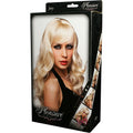 PLEASURE WIGS Joey - Platinum Blonde - Blonde Wig packaging featuring a model with long blonde hair.