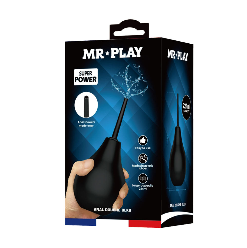 MR PLAY Anal Douche -  -  Unisex Douche - 224 ml Capacity packaging showing easy-to-use design and large capacity.