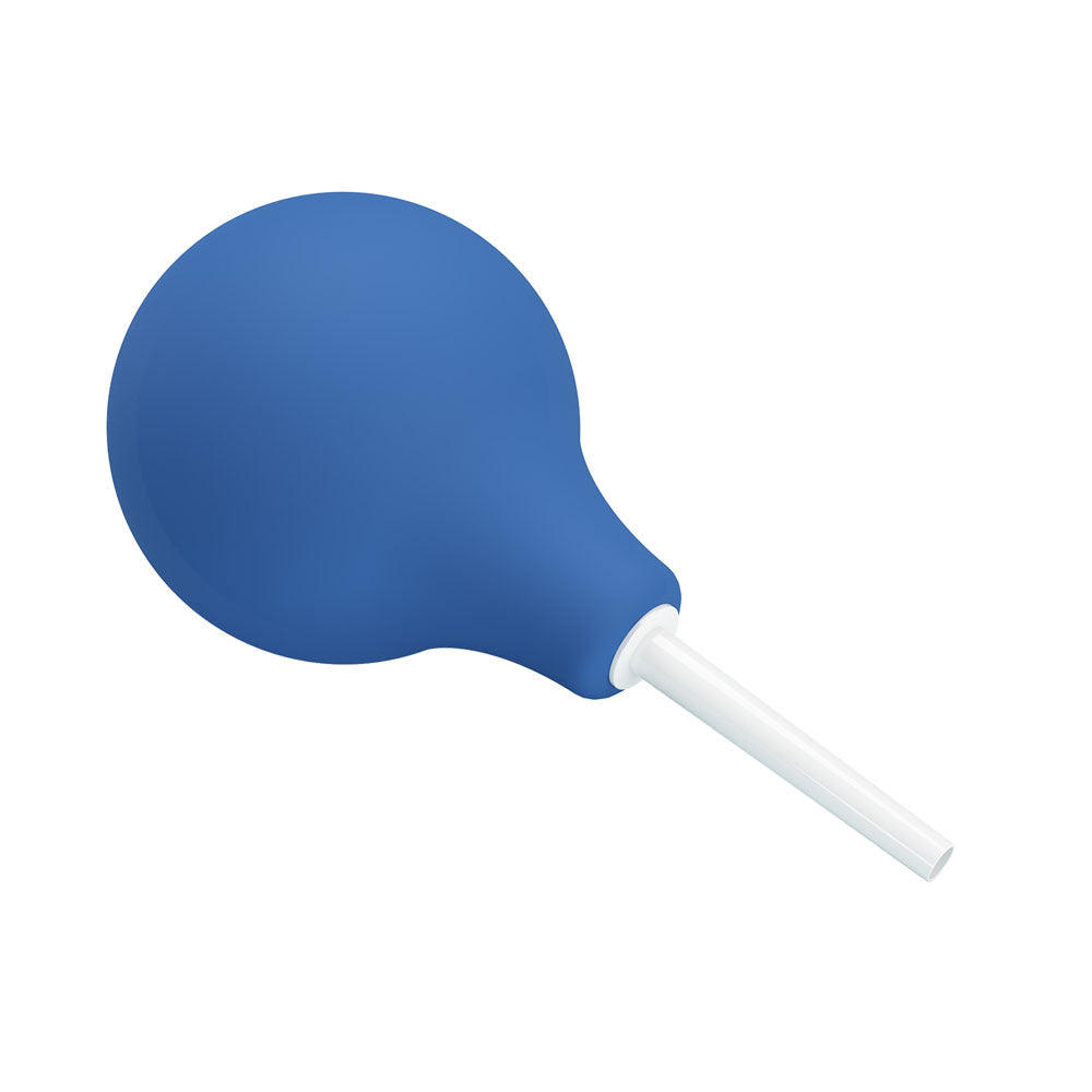 MR PLAY Anal Douche -  -  Unisex Douche - 224 ml Capacity in blue color with white nozzle.