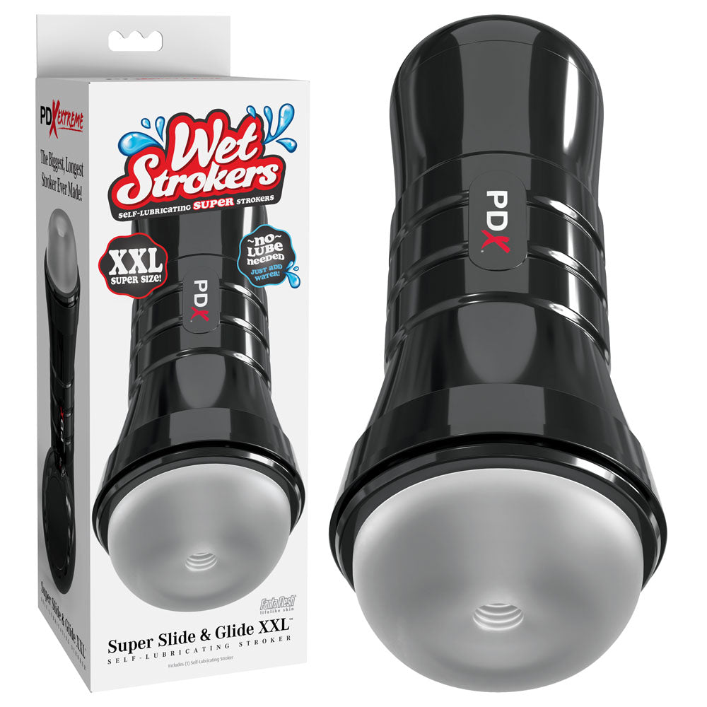 PDX Wet Pussies - Super Slide & Glide XXL - Stroker in packaging, self-lubricating pleasure device for men