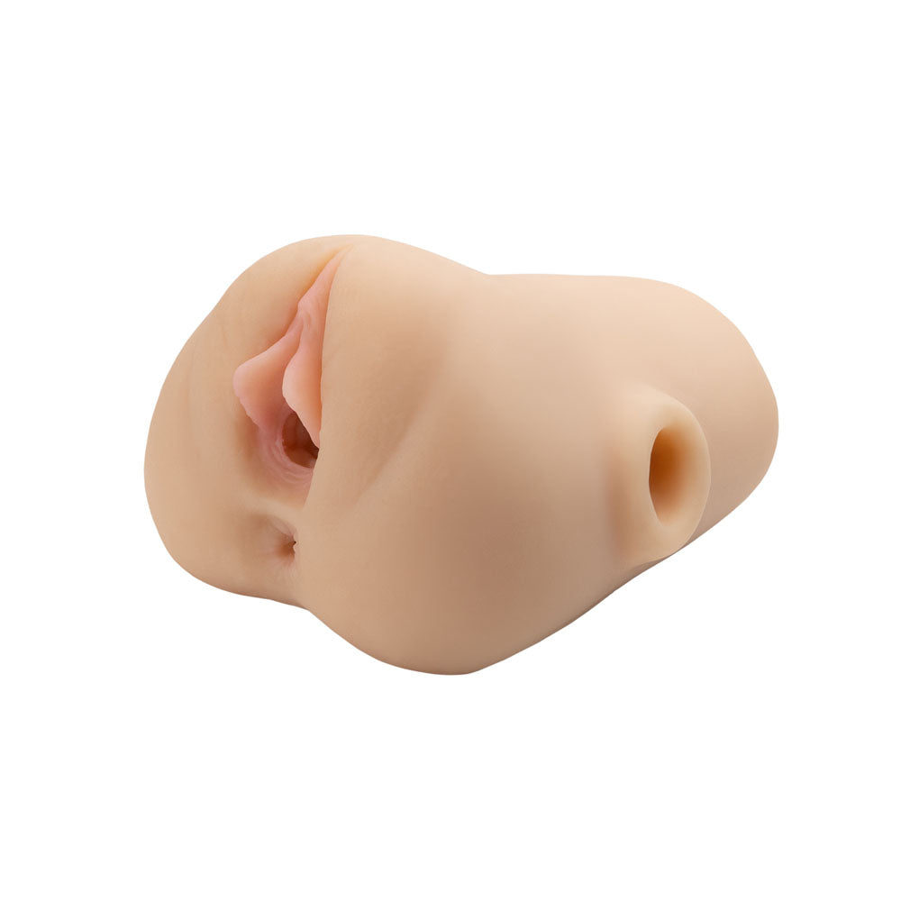 PDX Plus Double Pounder Vibrating Squeeze Stroker -  -  USB Rechargeable Vibrating Vagina Stroker view.