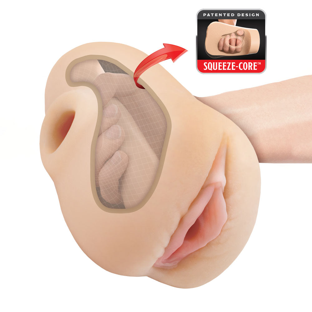 PDX Plus Pussy Pounder Squeeze Stroker -  -  Vagina Stroker with patented Squeeze-Core design for enhanced pleasure.