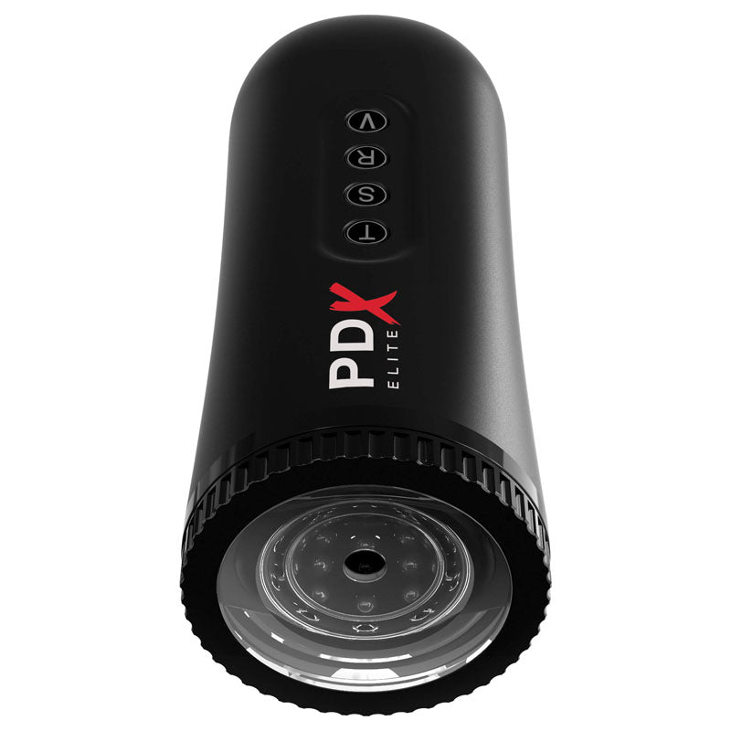 Pipedream Extreme Toyz Elite Moto Blower -  Powered Masturbator showcasing its sleek design and control buttons.