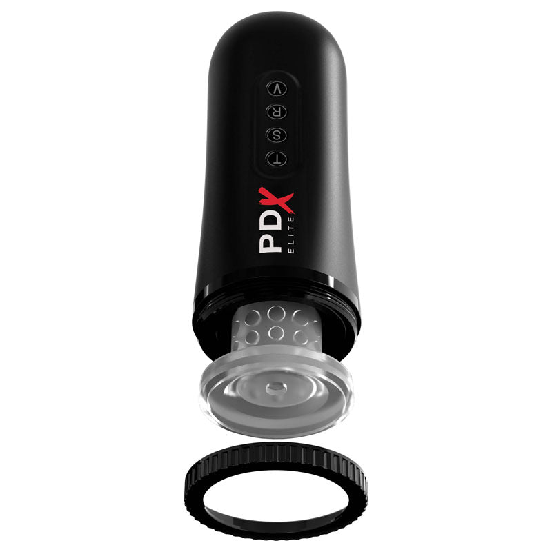 Pipedream Extreme Toyz Elite Moto Blower -  Powered Masturbator with automatic stroking and pleasure beads design.