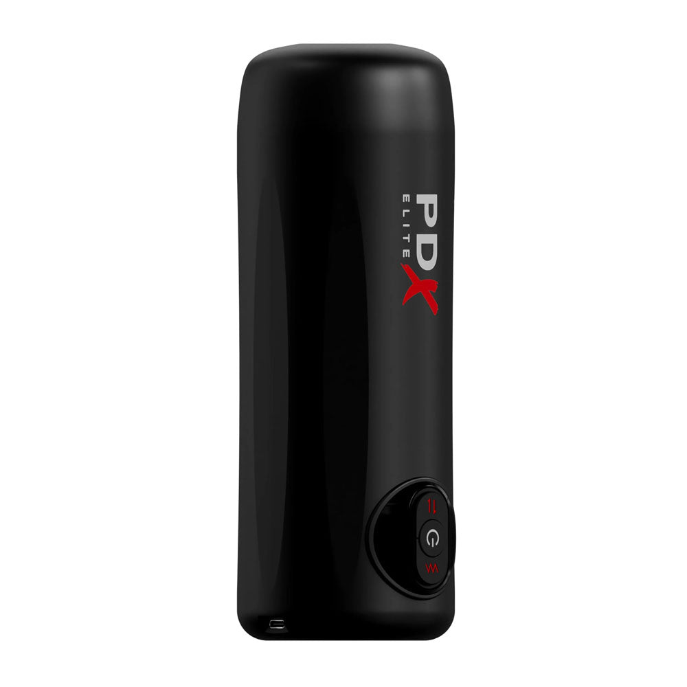 PDX Elite Moto Milker - USB Rechargeable Thrusting & Vibrating Auto Stroker for enhanced solo pleasure.