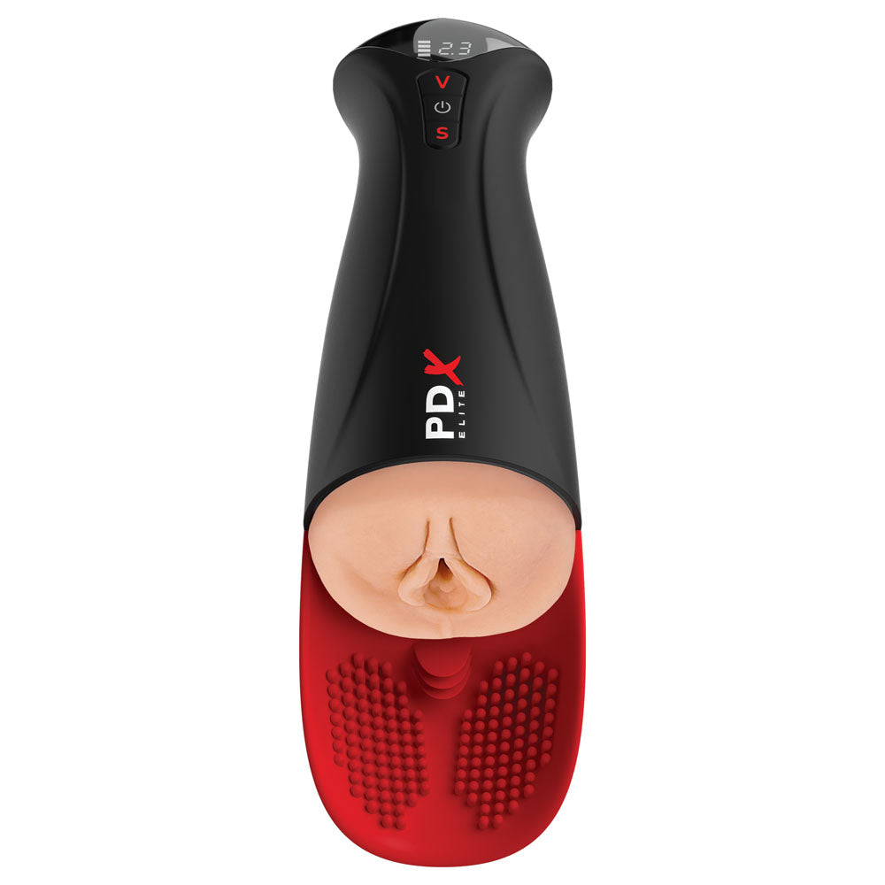 PDX Elite Fap-O-Matic Pro XL - Light -  USB Rechargeable Auto Stroker with powerful suction and soft pleasure nubs.