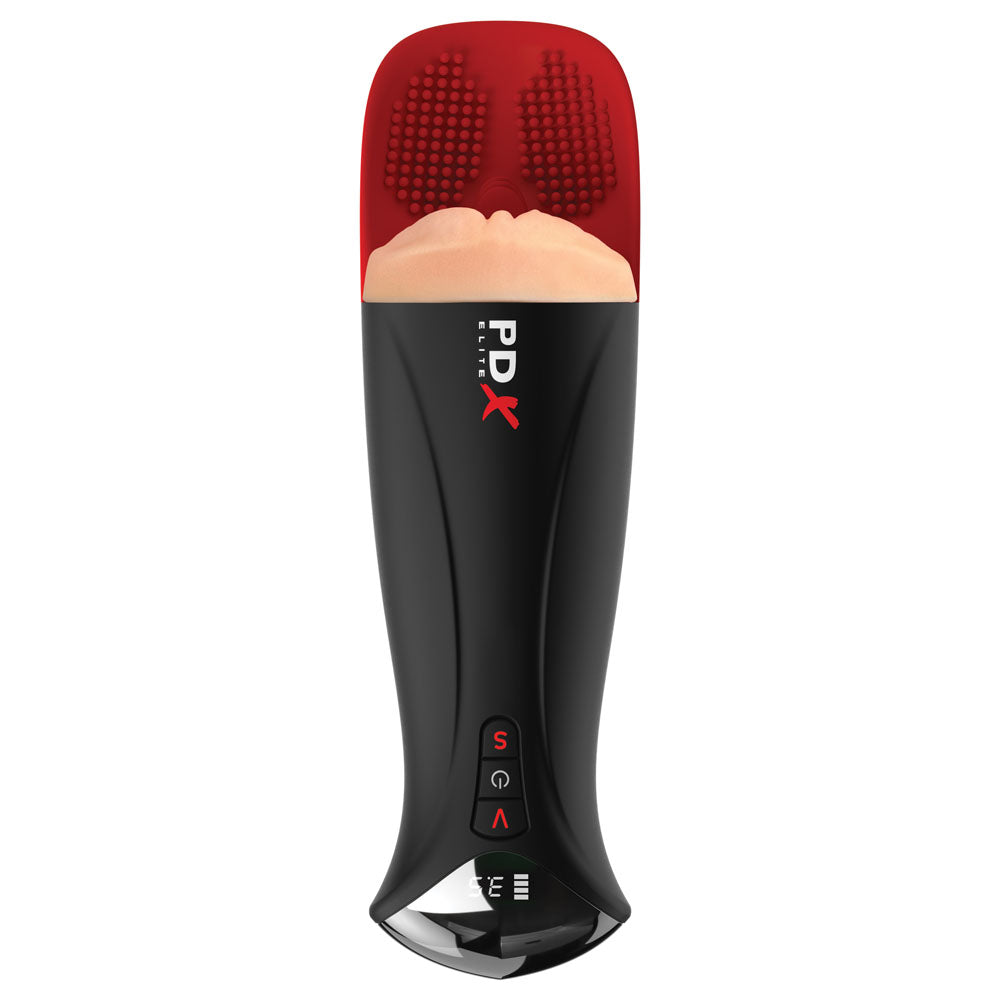 PDX Elite Fap-O-Matic Pro XL - Light - USB Rechargeable Auto Stroker with powerful suction and pleasure nubs.