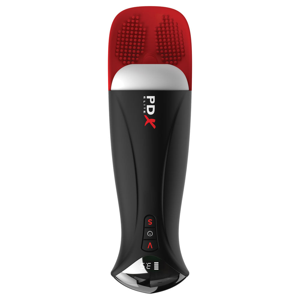 PDX Elite Fap-O-Matic Pro XL - /Red -  USB Rechargeable Auto Stroker for ultimate pleasure and custom sensations.