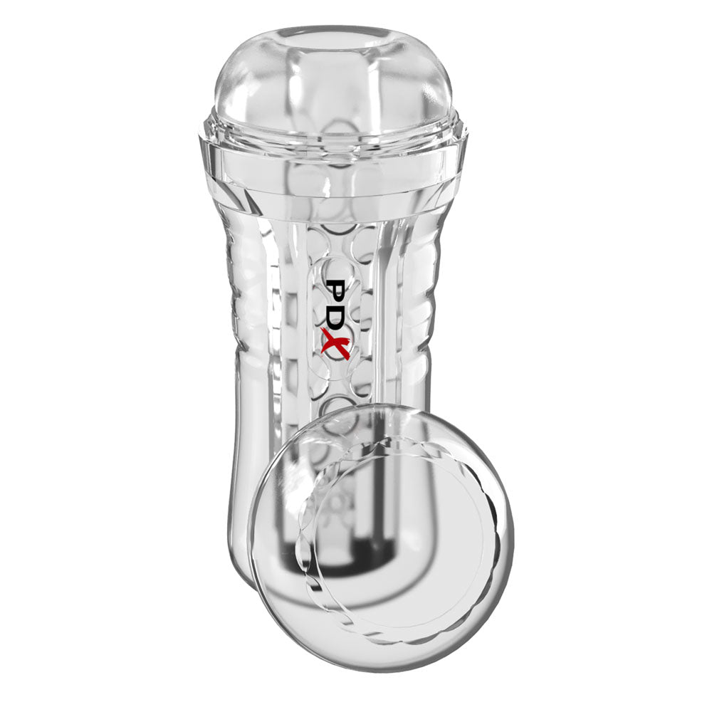 PDX Elite ViewTube EZ-Grip Stroker - Stroker with see-thru design for enhanced stimulation and unforgettable sensations.