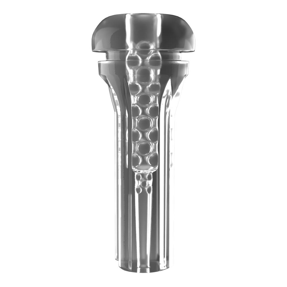PDX Elite ViewTube XXL LED Stroker - Clear Stroker with LED Lights for electrifying pleasure and visual stimulation.
