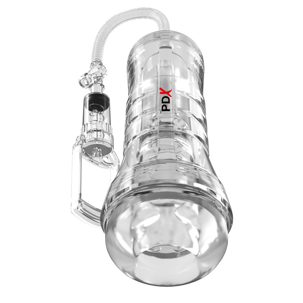 PDX Elite ViewTube Vac XXL Pump Stroker - Vagina Stroker with Suction Pump for intense stimulation.