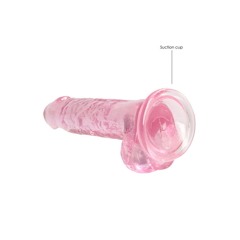 REALROCK 7'' Realistic Dildo With Balls -  17.8 cm Dong featuring a suction cup for versatile use.
