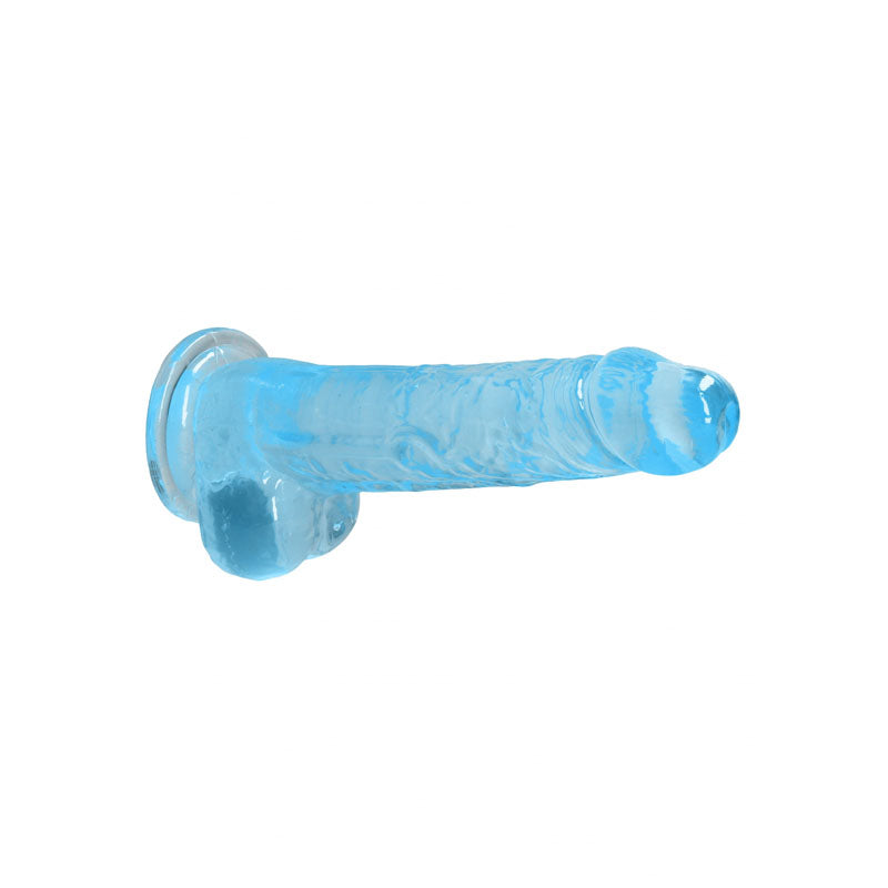 REALROCK 8'' Realistic Dildo With Balls -  20.3 cm Dong in crystal clear design with suction cup for easy use.