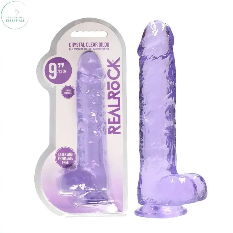 RealRock 9'' Realistic Dildo With Balls -  22.9 cm Dong Shots Toys Discreet Intimate Essentials.