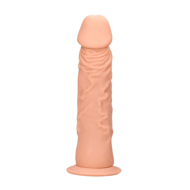 REALROCK 9'' realistic dildo for adults featuring a lifelike design and soft texture in a neutral skin tone.