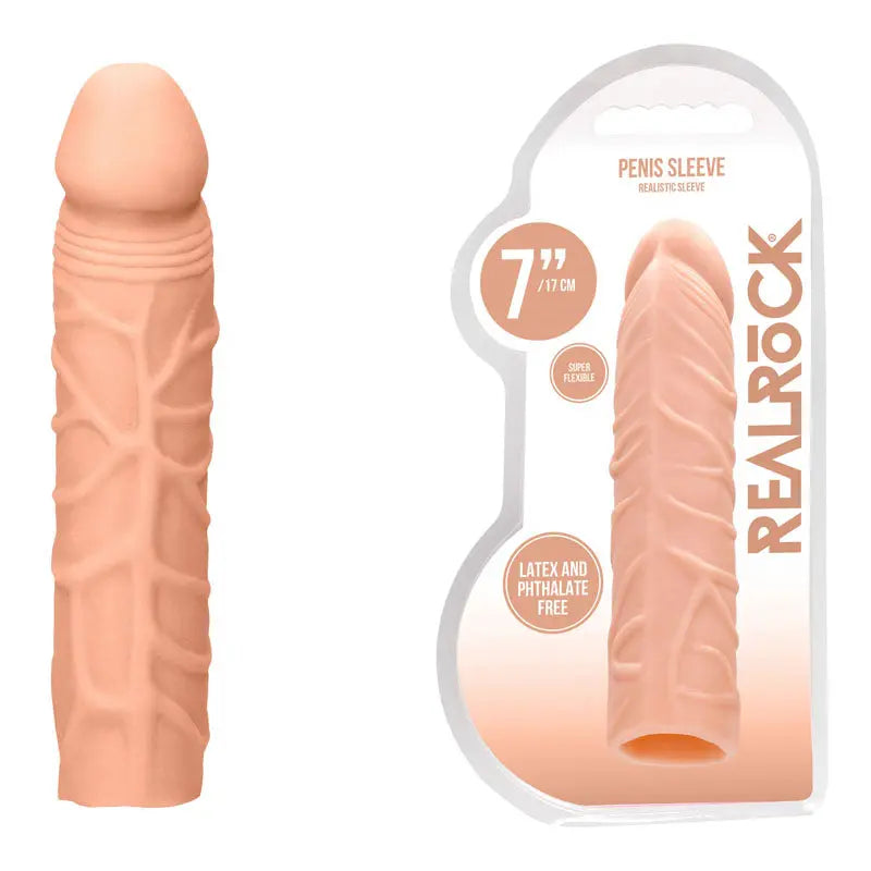 REALROCK 7'' Penis Extender -  17.8 cm Penis Extension Sleeve Shots Toys