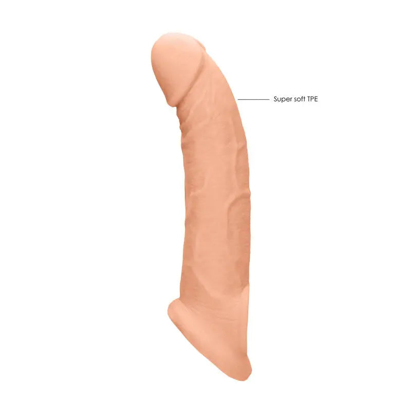 Affordable quality REALROCK 9'' Realistic Penis Extender with Rings -  22.9 cm Penis Extension Sleeve  from Shots Toys by Discreet Intimate Essentials with Discreet Delivery 