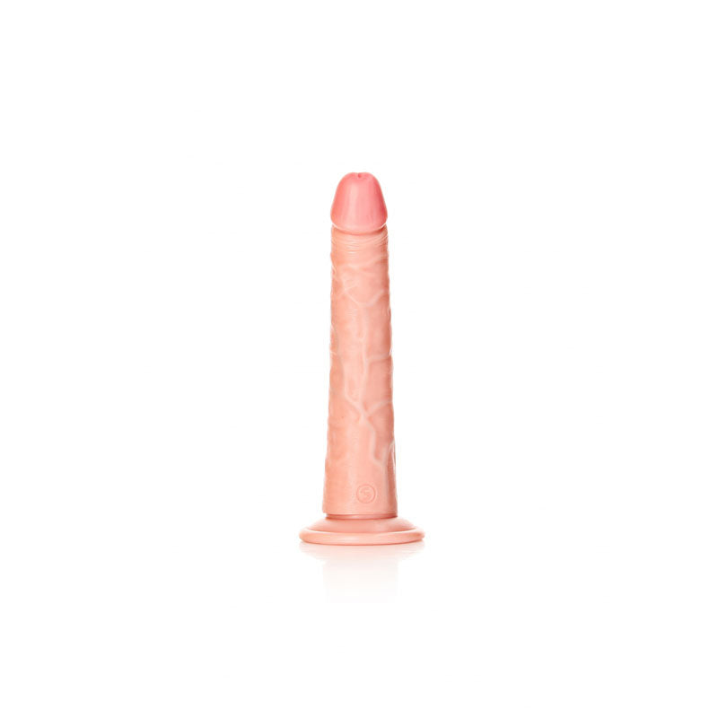 REALROCK realistic slim dildo with suction cup - 20.5cm erotic toy designed for maximum pleasure.