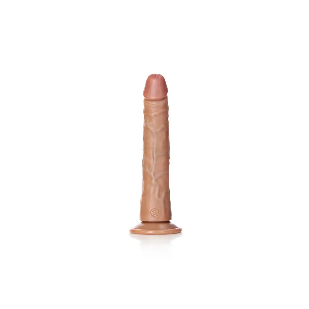 REALROCK Realistic Slim Dildo with Suction Cup - 20.5cm - Tan 20.5 cm (8'') Dong Shots Toys Discreet Intimate Essentials.