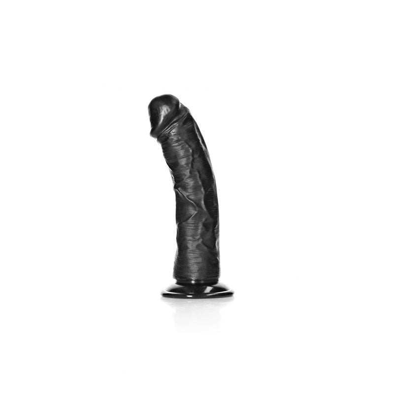 REALROCK Realistic Regular Curved Dildo with Suction Cup - 15.5 cm -  15.5 cm (6'') Dong