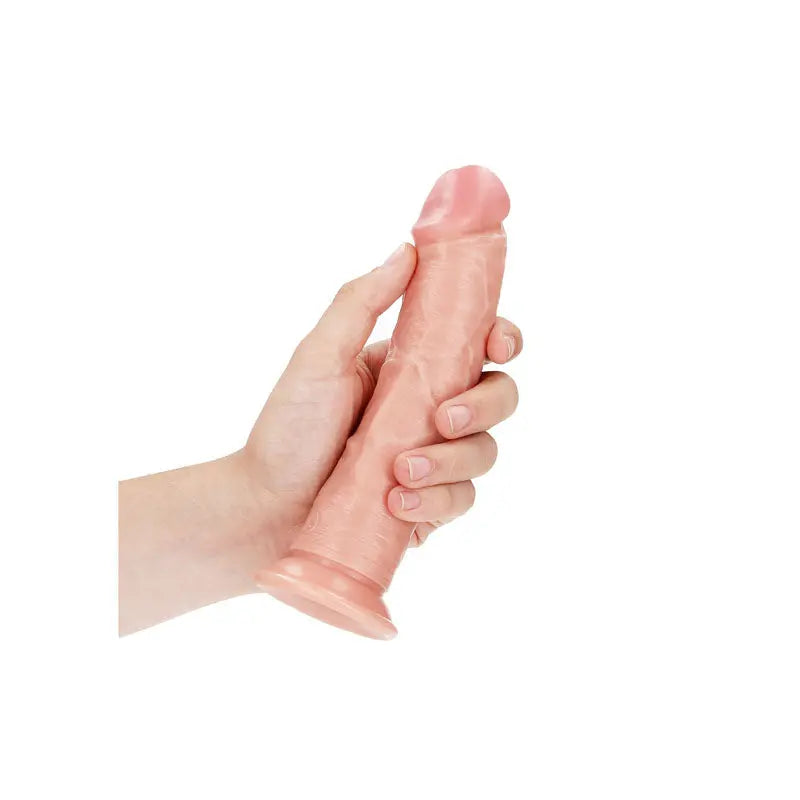 REALROCK Realistic Regular Curved Dildo with Suction Cup - 18 cm -  18 cm (7'') Dong Shots Toys Discreet Intimate Essentials.