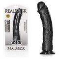 REALROCK Realistic Regular Curved Dildo with Suction Cup - 23 cm -  23 cm (9'') Dong
