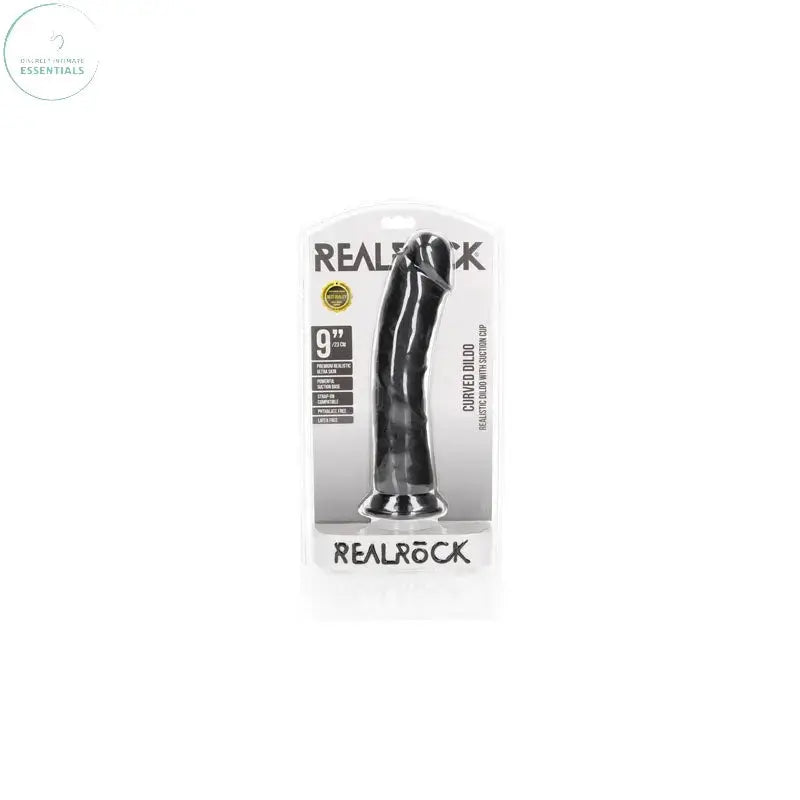 REALROCK Realistic Regular Curved Dildo with Suction Cup - 23 cm -  23 cm (9'') Dong Shots Toys Discreet Intimate Essentials.