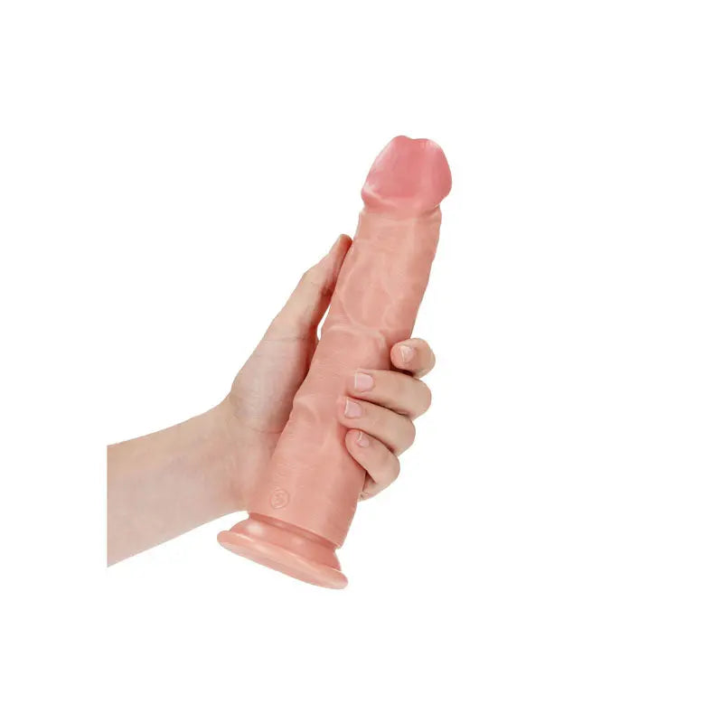 REALROCK Realistic Regular Curved Dildo with Suction Cup - 23 cm -  23 cm (9'') Dong Shots Toys Discreet Intimate Essentials.