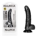 REALROCK Realistic Regular Curved Dong with Balls - 15.5 cm -  15.5 cm (6'') Dong
