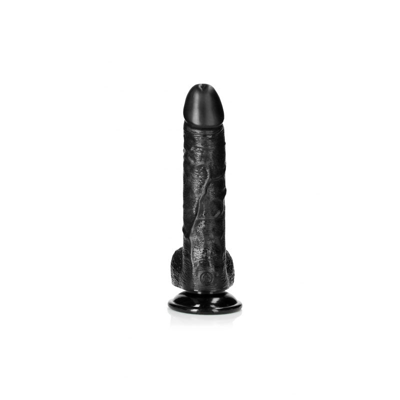 REALROCK realistic curved dildo with balls, 20.5 cm, designed for g-spot stimulation and extra pleasure.
