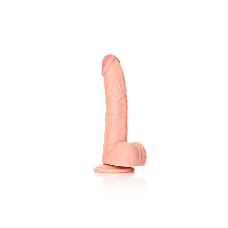 REALROCK Realistic Regular Curved Dong with Balls - 20.5 cm -  20.5 cm (8'') Dong Shots Toys Discreet Intimate Essentials.