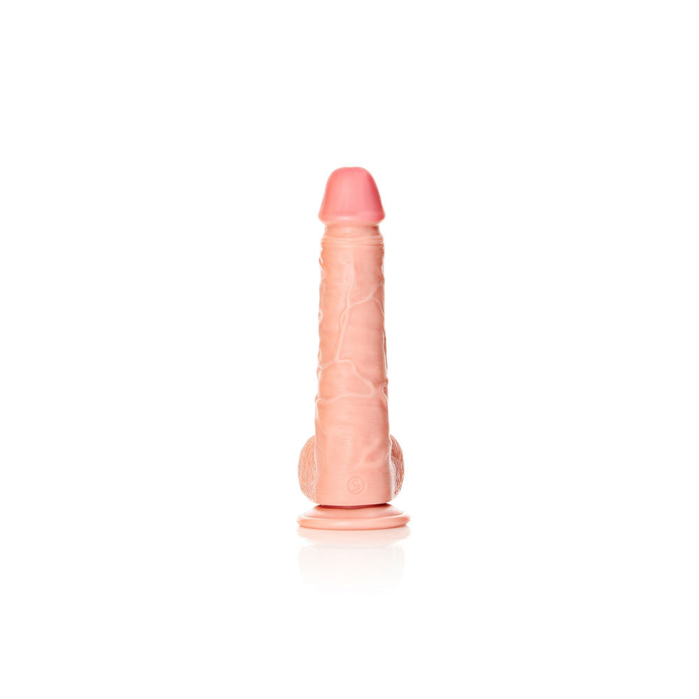 REALROCK straight realistic dildo with balls - 23 cm - perfect for deep penetration and stimulation.