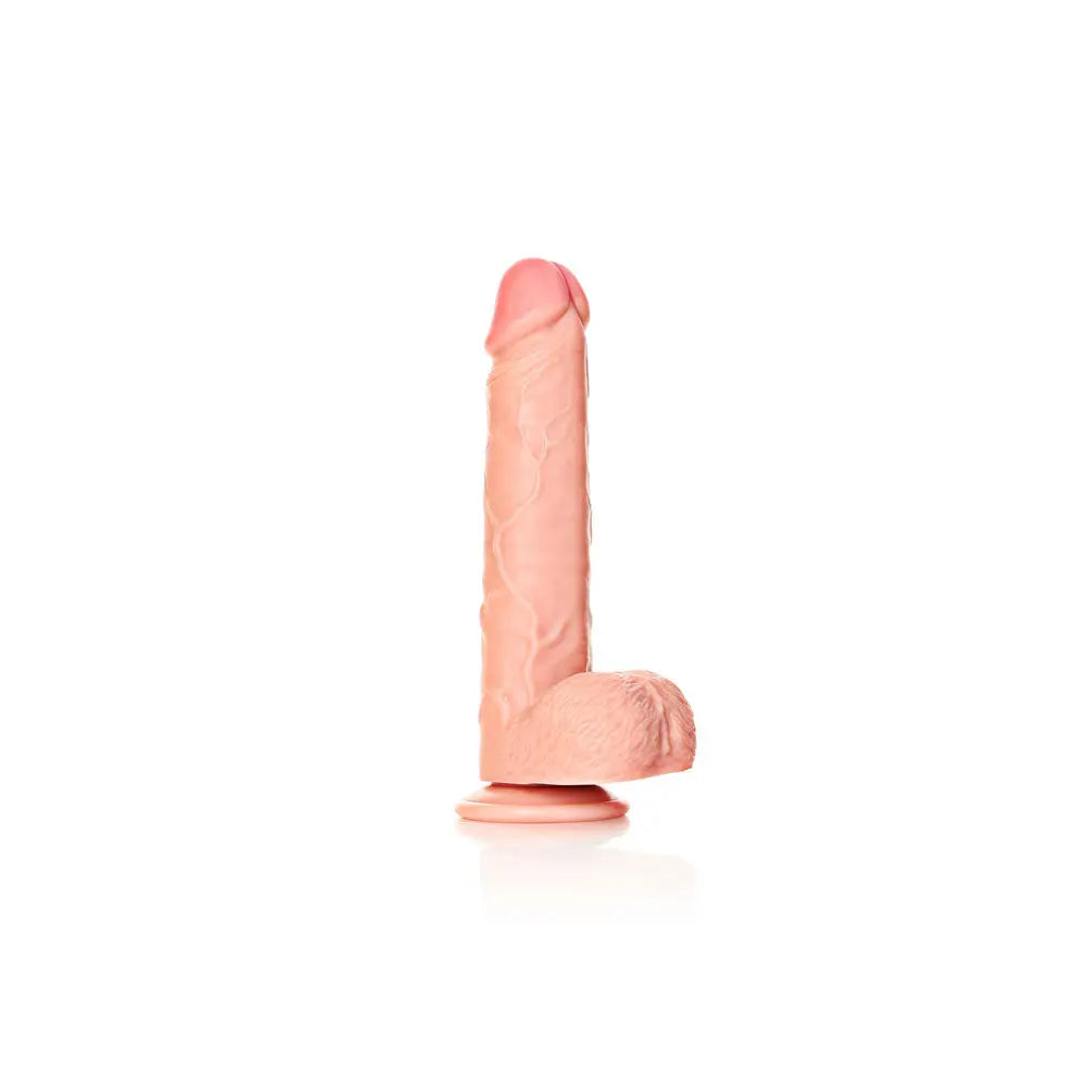 REALROCK Straight Realistic Dildo with Balls - 23 cm -  23 cm (9'') Dong Shots Toys Discreet Intimate Essentials.