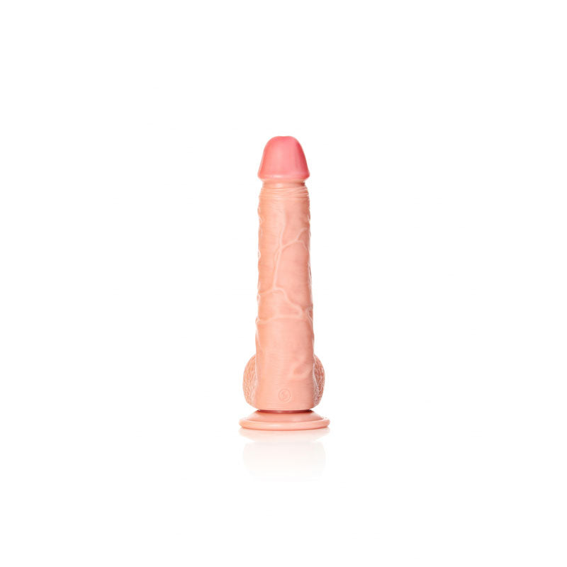 REALROCK Straight Realistic Dildo with Balls - realistic dildo with balls, natural look, firm and soft touch, 25.5 cm
